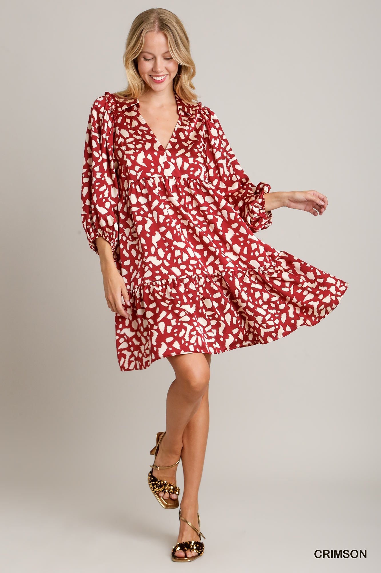 Satin Leopard Dress