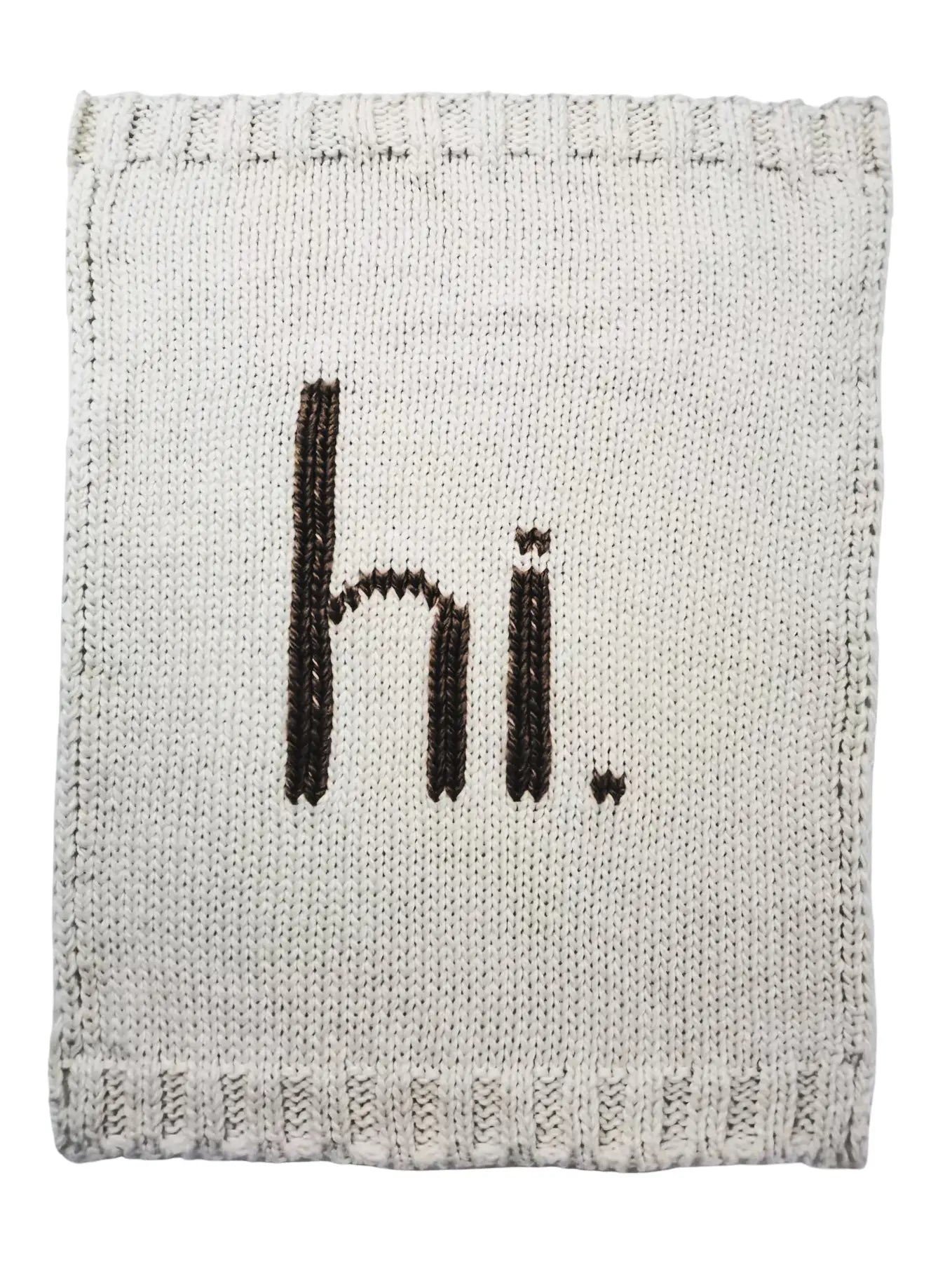 Hi. Hand Knit Blanket Pebble