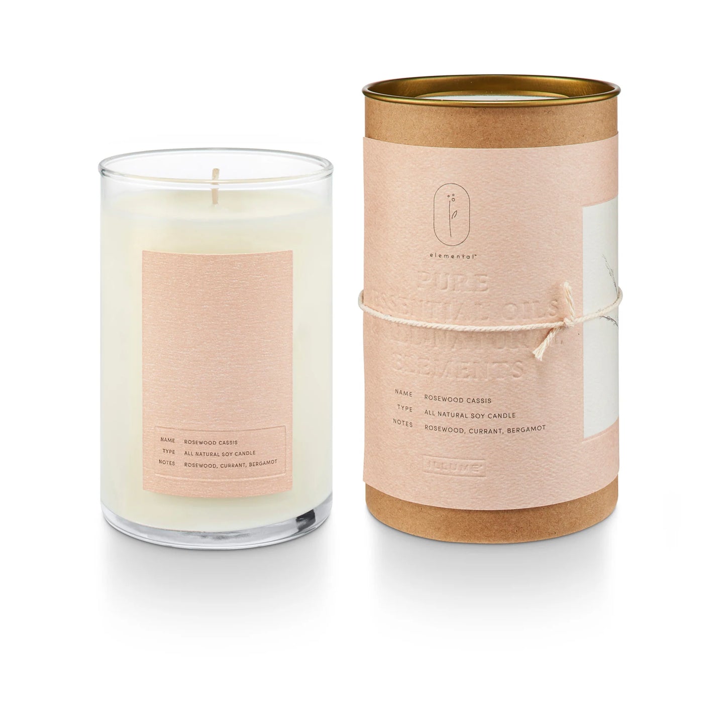 Rosewood Cassis Natural Glass Candle