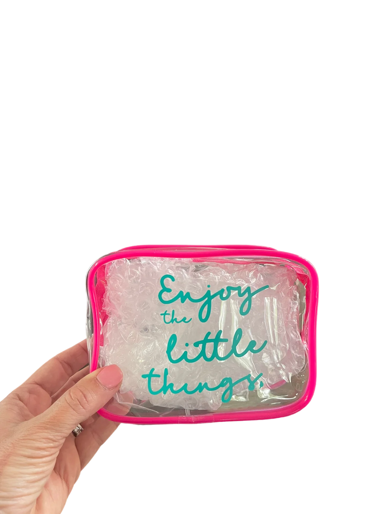Enjoy the Little Things Clear Zip Pouch