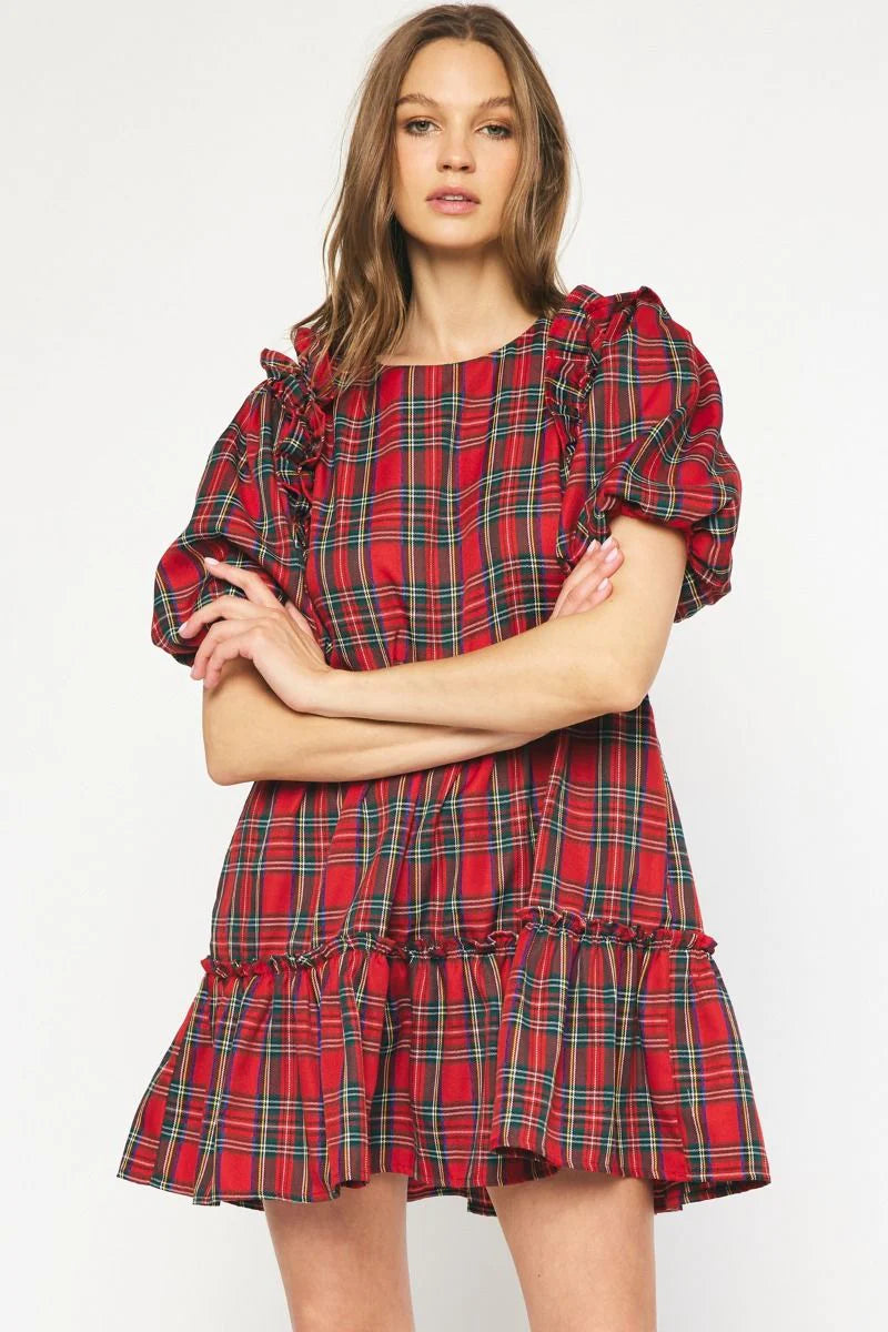 Red Plaid Dress