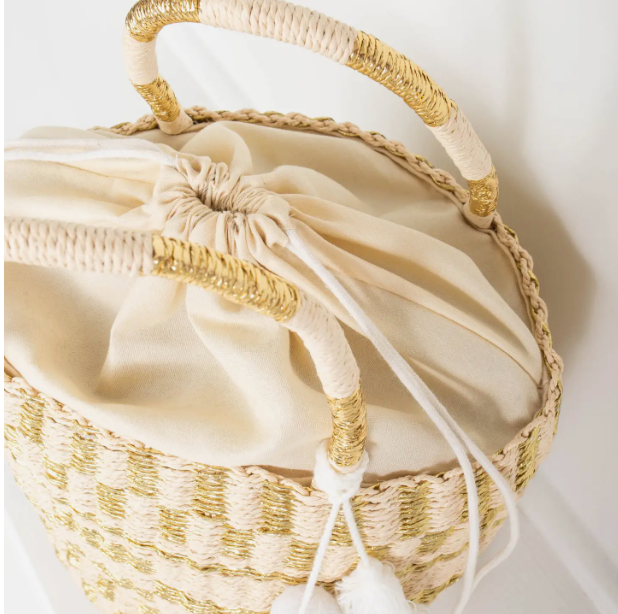 Beachy Metallic Tote