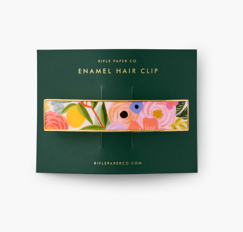 Garden Party enamel hair clip