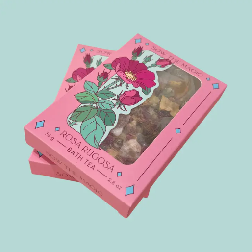 Rosa Rugosa Tarot Botanical Bath Tea Box