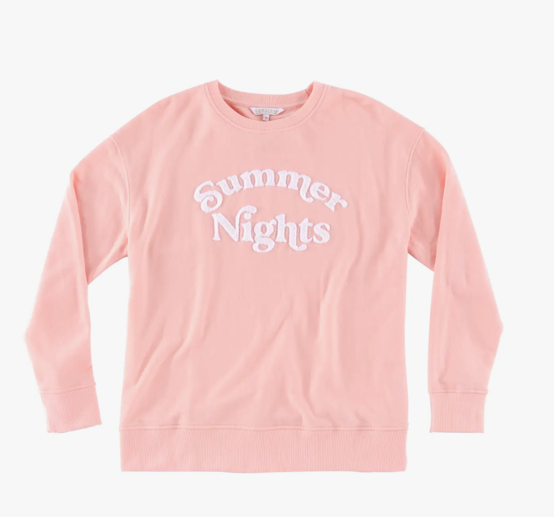 “Summer Nights” Pink Sweatshirt