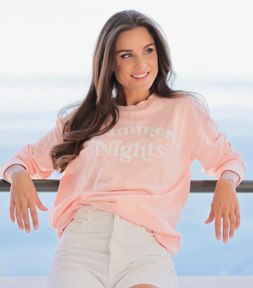 “Summer Nights” Pink Sweatshirt