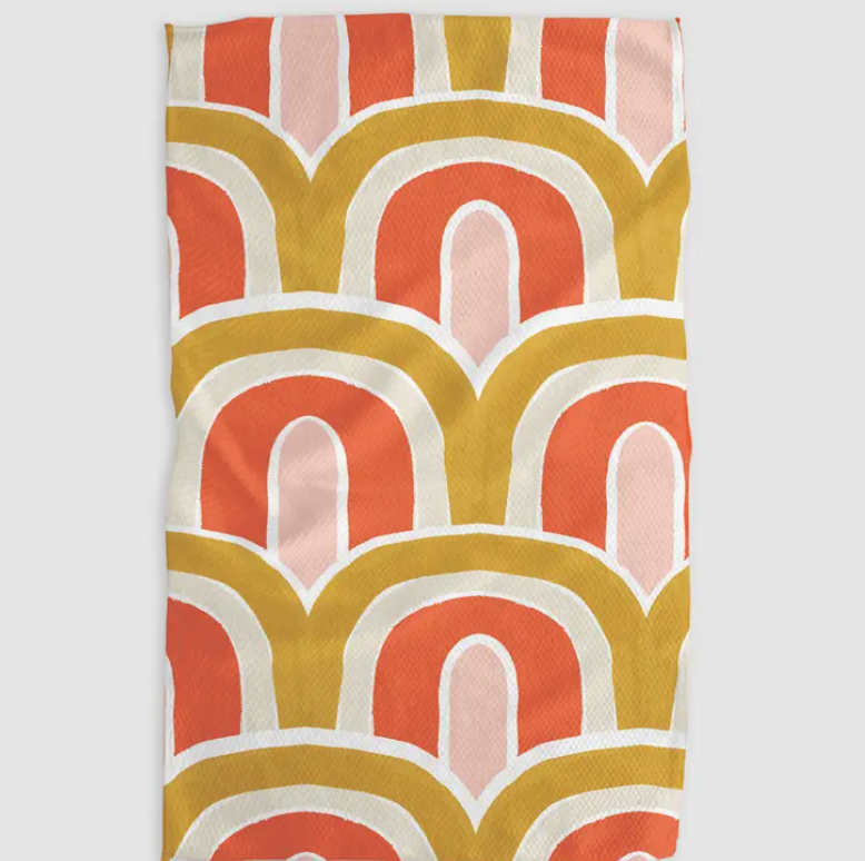 Gold Bows Kitchen Tea Towel