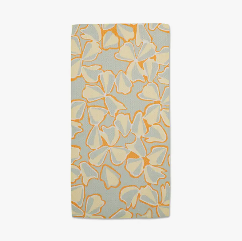 Orange Petals Kitchen Tea Towel