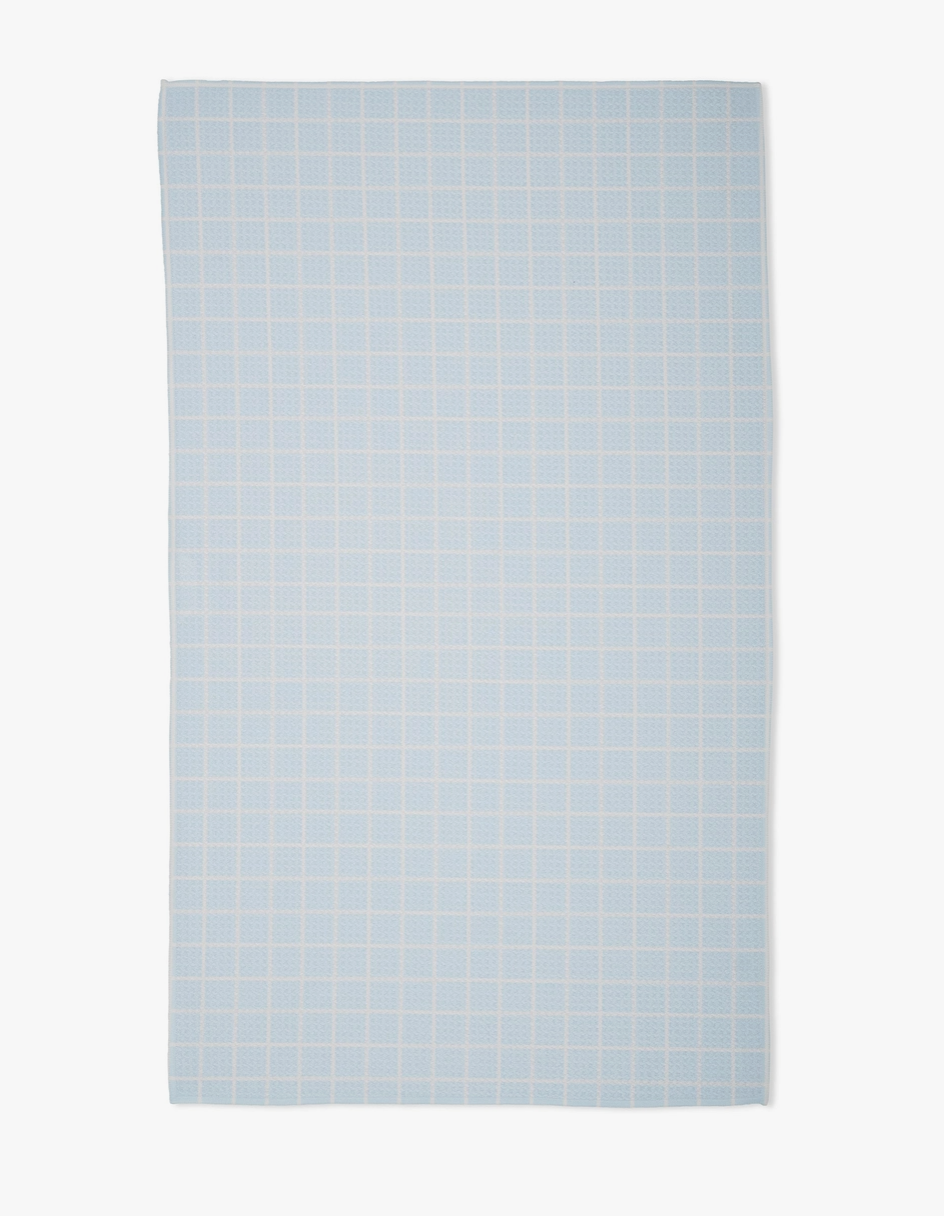 Summer Grid Blue Tea Towel