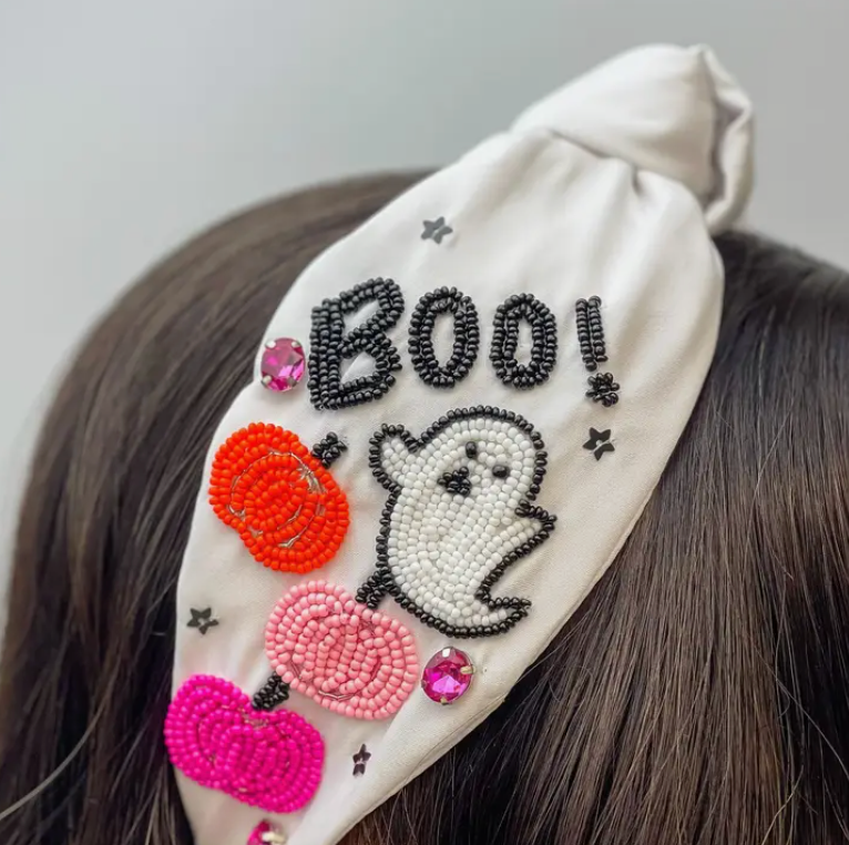 Boo Beaded Headband