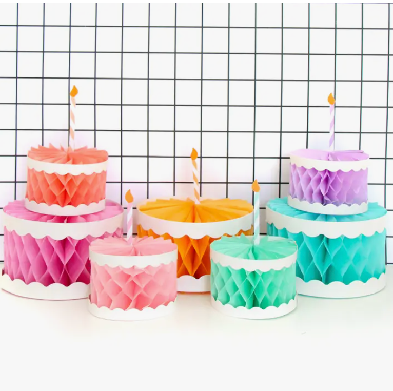 Set of Honeycomb Rainbow Cakes