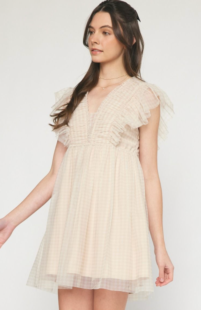 Gingham Ruffle Dress
