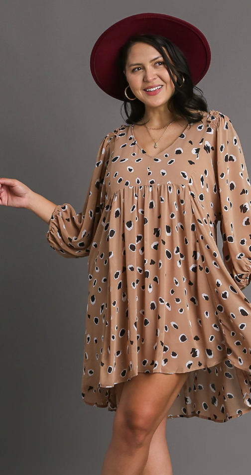 Ruffle Detailed Shoulder Babydoll Dress