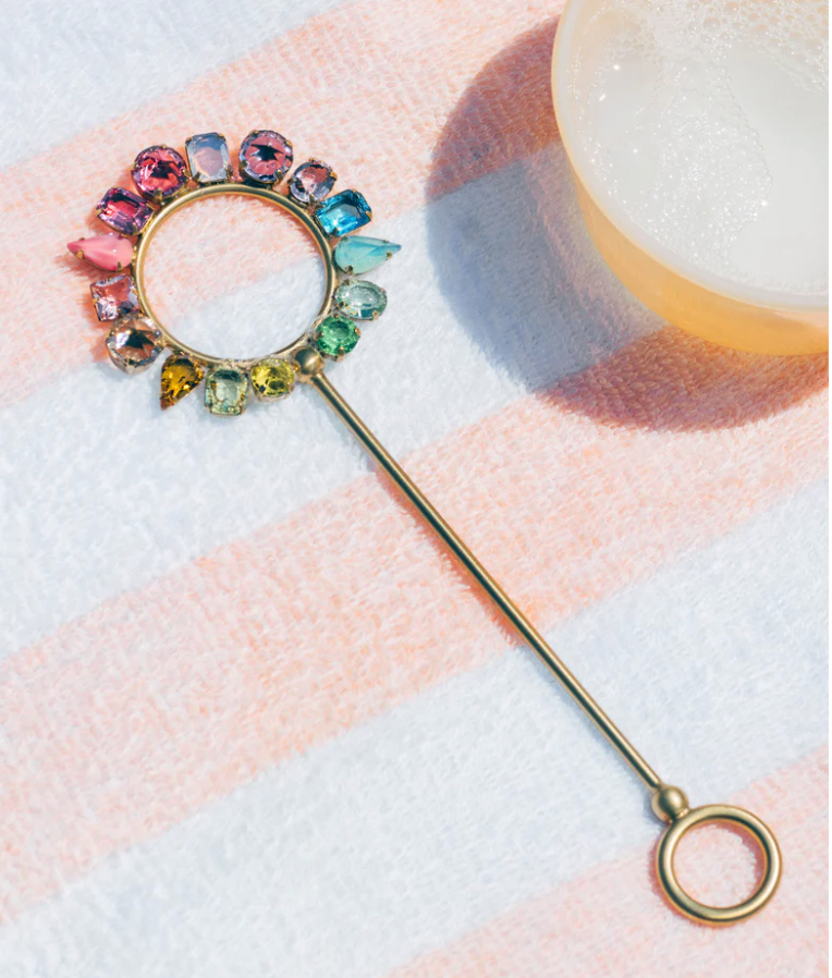 Rainbow Ombre Jeweled Bubble Wand