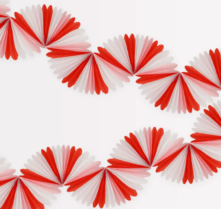 Candy Cane Stripe Honeycomb Garland