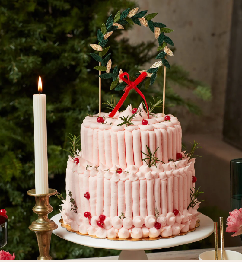 Paper Wreath Cake Topper