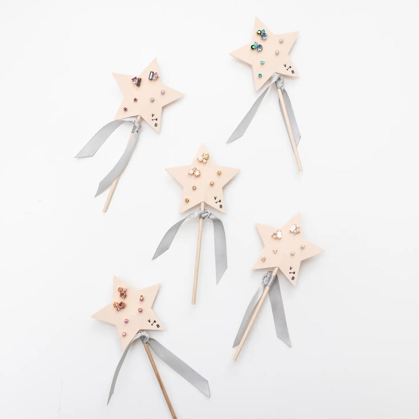 Star Stud Earrings-3 Pairs
