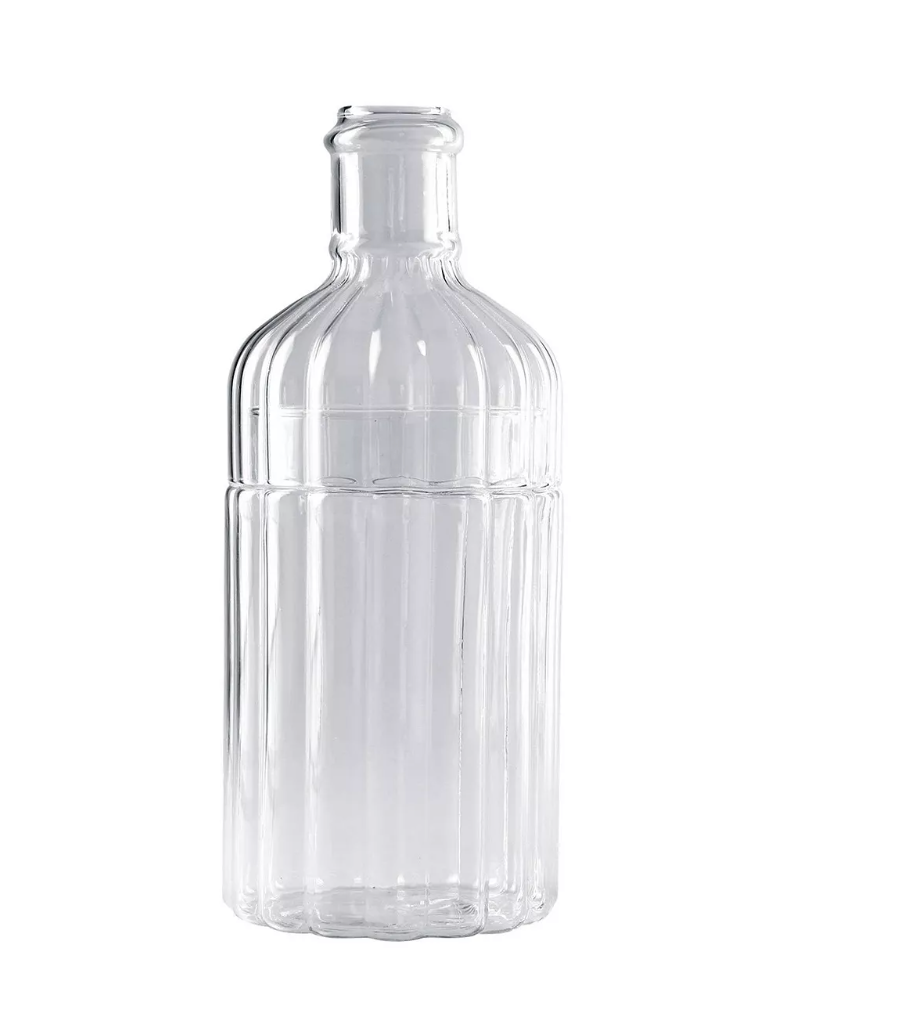 Metropolitan Elegance Ribbed Glass Flower Vase