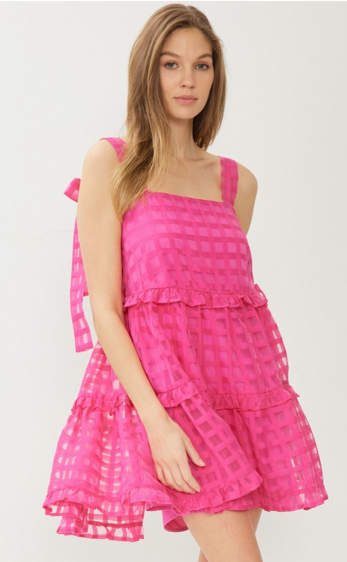 Hot Pink Bow Dress