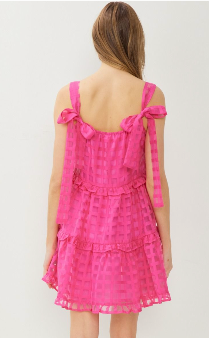 Hot Pink Bow Dress