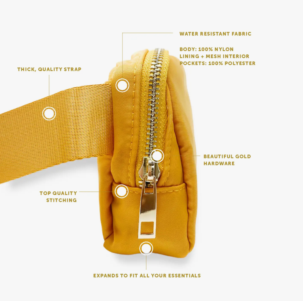 Belt Bag and Wallet - Golden Glow