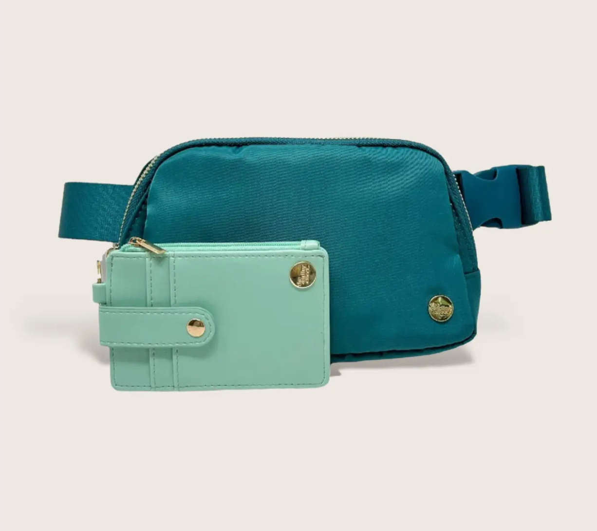 Belt Bag and Wallet - Brilliant Teal