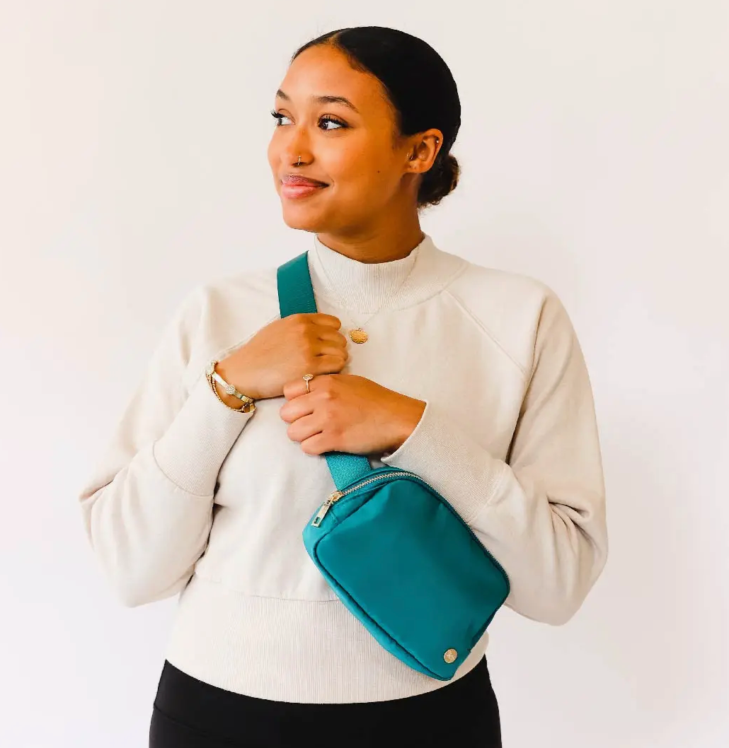 Belt Bag and Wallet - Brilliant Teal