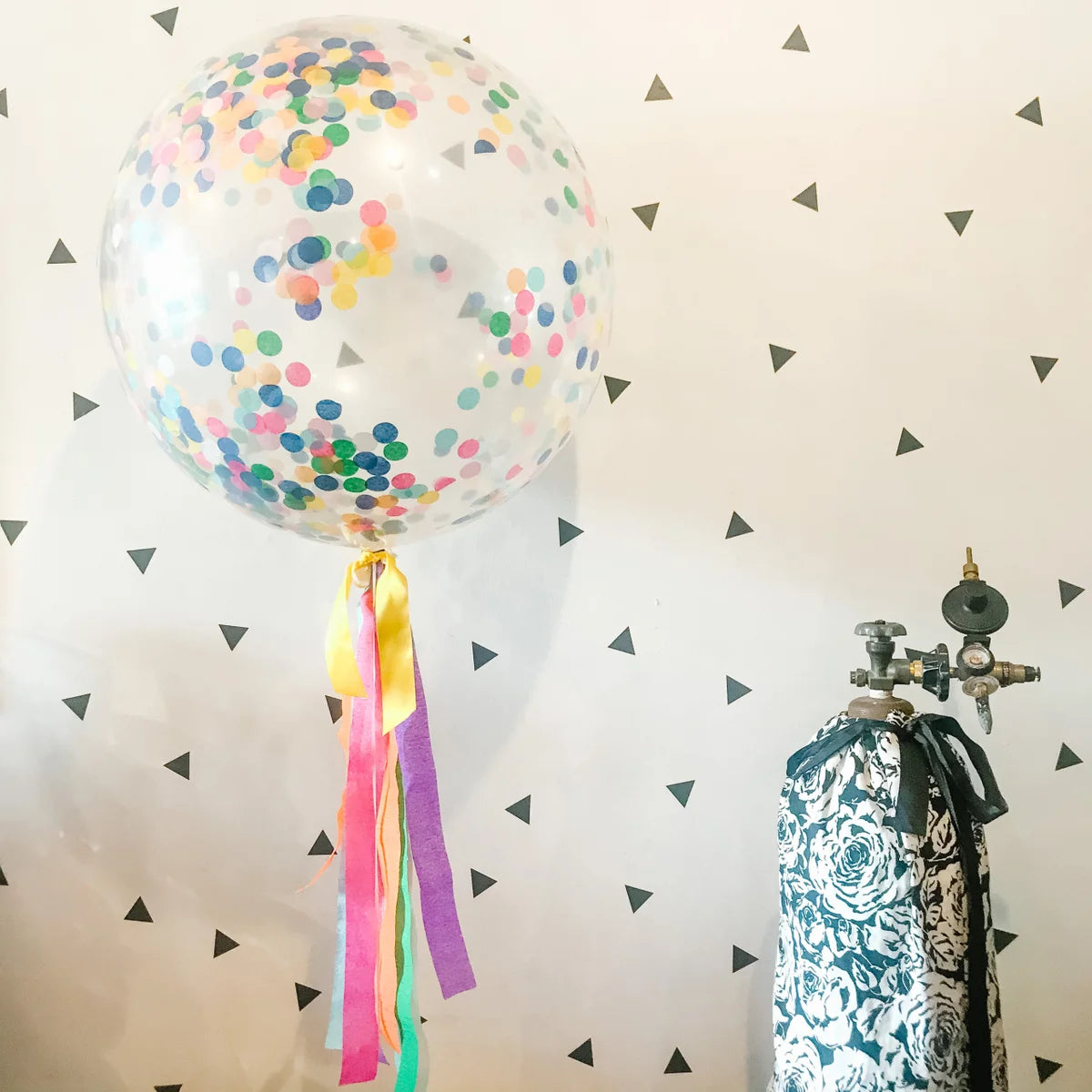 Clear Confetti Billy Balloon