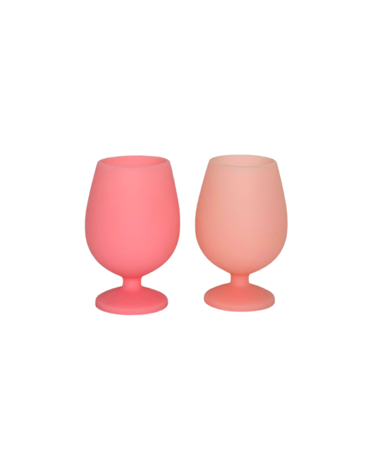 Flamingo + Lotus | Stemm | Silicone Unbreakable Wine Glasses