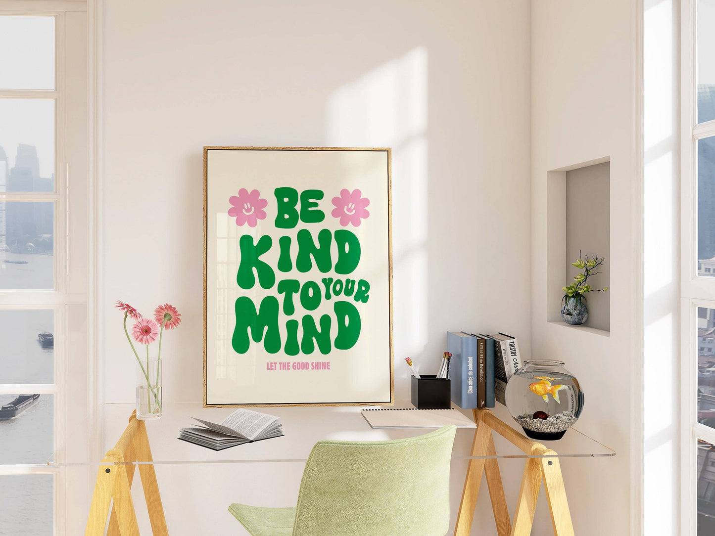 Be Kind To Your Mind Print | Self Care | Affirmation Art