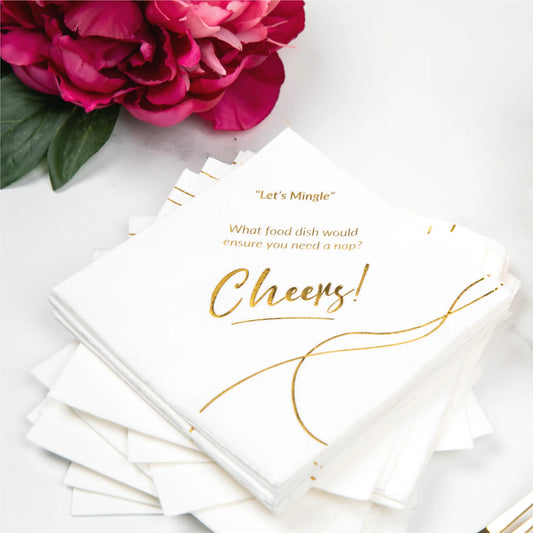 CONVOKINS® - Wedding Edition Conversation Starter Cocktail Napkins