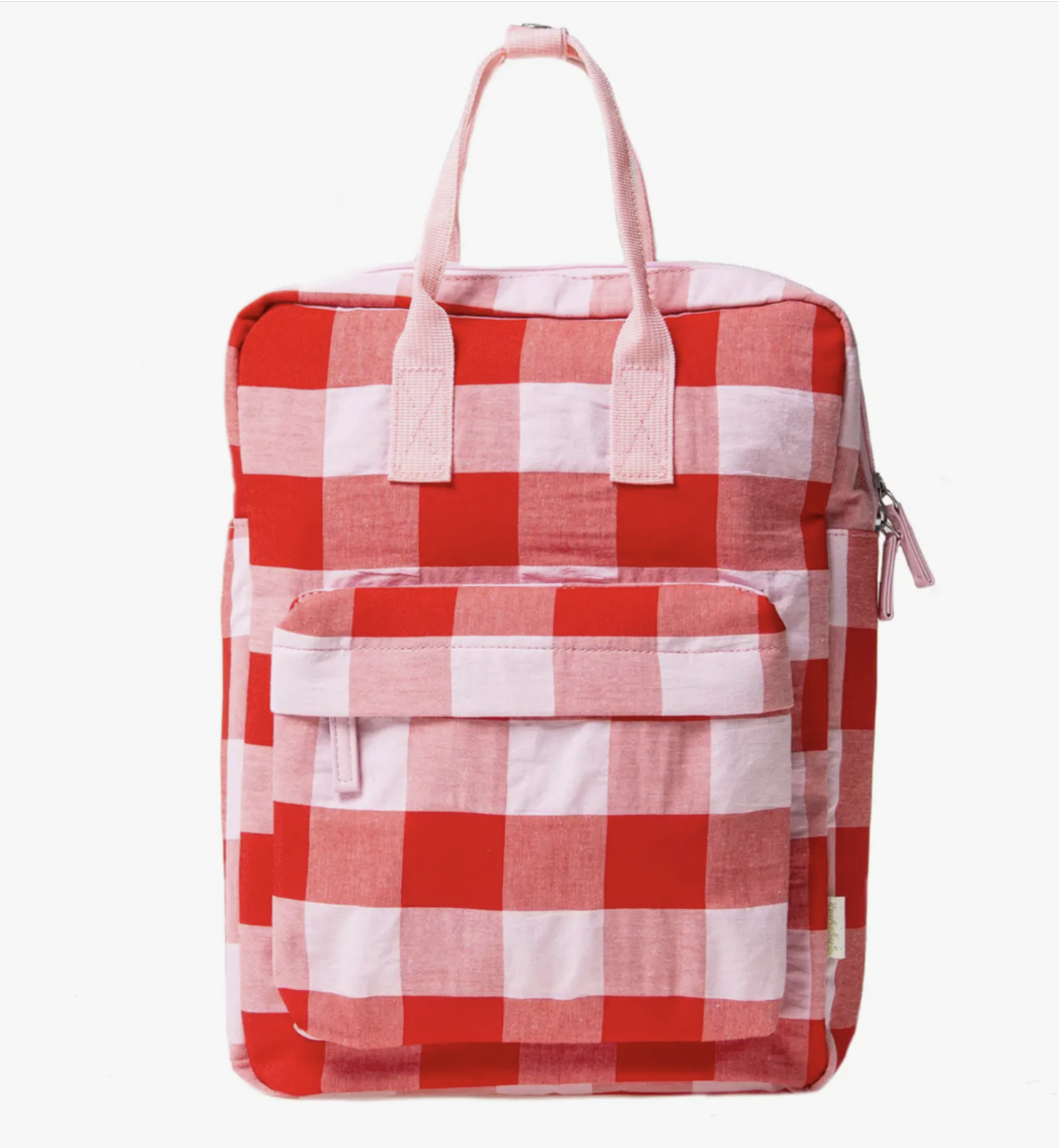 Cherry Check Backpack