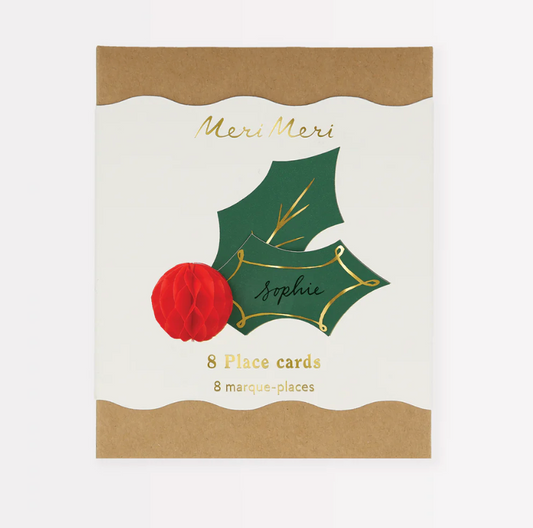 Holly Honeycomb Place Cards