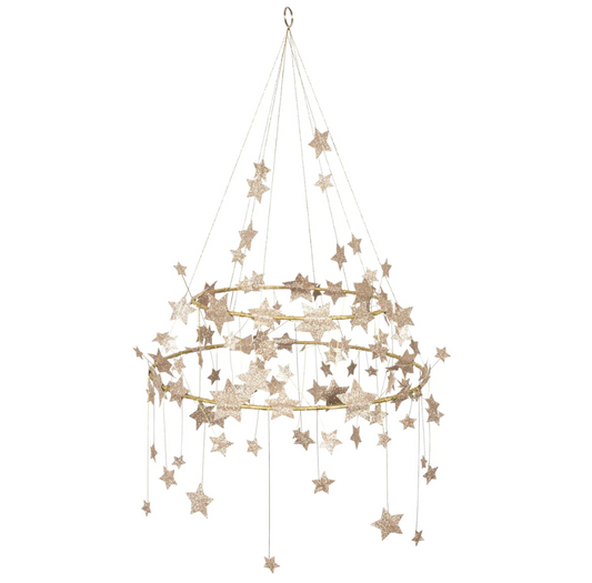 Gold Sparkle Star Chandelier