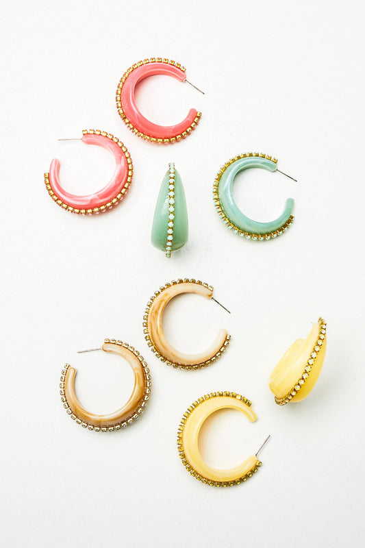 Stella Acetate Hoop Earrings